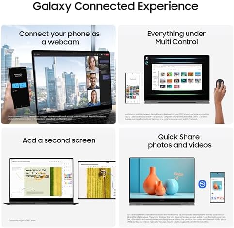 Samsung 16  Galaxy Book5 Pro 360 Copilot  PC  AI Computer  Intel Core 7 Ultra Processor  3K AMOLED  2880x1800  Touchscreen  S Pen 120Hz  Dolby Atmos  Student Laptop  Lightweight  All Day Battery Life