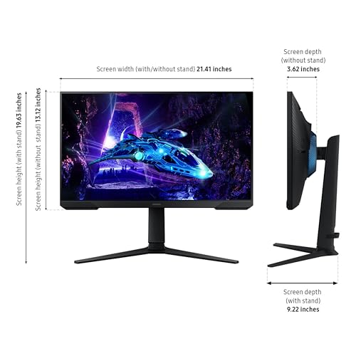 Samsung 24 Inch Odyssey G3  G30D  Series FHD Gaming Monitor  1ms  180Hz  AMD FreeSync  Adjustable Stand  Black Equalizer  Virtual Aim Point  Eye Saver Mode  Flicker Free  LS24DG302ENXZA
