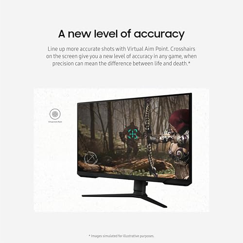 Samsung 24 Inch Odyssey G3  G30D  Series FHD Gaming Monitor  1ms  180Hz  AMD FreeSync  Adjustable Stand  Black Equalizer  Virtual Aim Point  Eye Saver Mode  Flicker Free  LS24DG302ENXZA