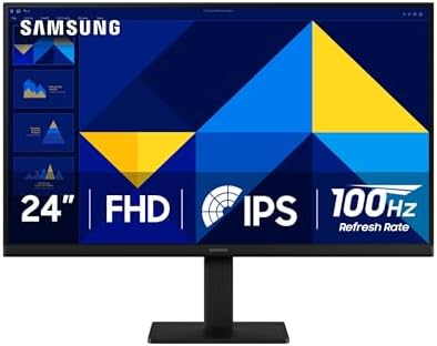 Samsung 24  S30GD  Essential Monitor with IPS Panel and Tilt Only Stand  100Hz Refresh Rate  Ergonomic Design  Advanced Eye Care  Game Mode  LS24D304GANXZA