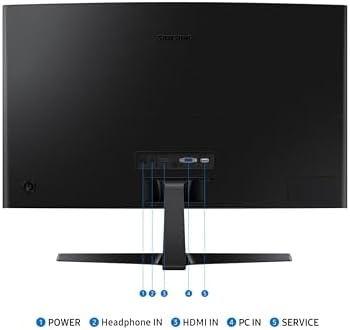 Samsung 27 Essential S3  S36GD  Series FHD 1800R Curved Computer Monitor  100Hz  Game Mode  Advanced Eye Comfort  HDMI and D sub Ports  LS27D366GANXZA  2024