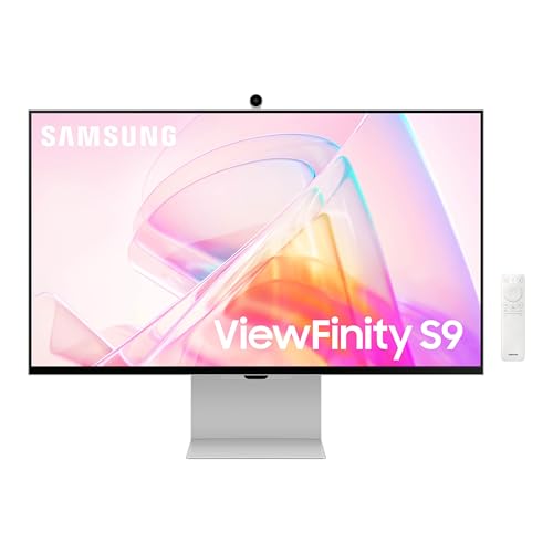 Samsung 27 ViewFinity S9 Series 5K Computer Monitor  Thunderbolt 4  DisplayPort  Matte Display  4K Slimfit Camera  Slim Metal Design  AirPlay  Smart TV Apps  Gaming Hub  LS27C900PANXZA