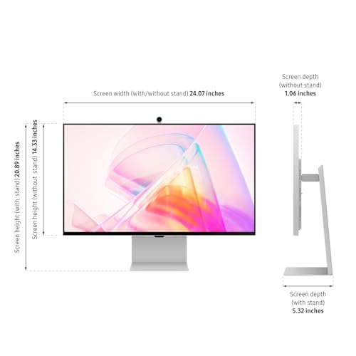 Samsung 27 ViewFinity S9 Series 5K Computer Monitor  Thunderbolt 4  DisplayPort  Matte Display  4K Slimfit Camera  Slim Metal Design  AirPlay  Smart TV Apps  Gaming Hub  LS27C900PANXZA