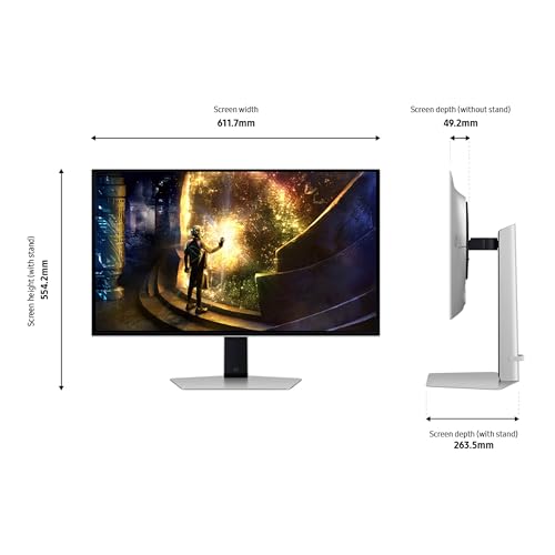 Samsung Odyssey OLED G6 (G61SD) QHD y QD-OLED 240Hz 0.03ms FreeSync Premium Pro Monitor para juegos con elegante diseño de metal, 3 años de garantía, EE. UU., LS27DG610SNXZA