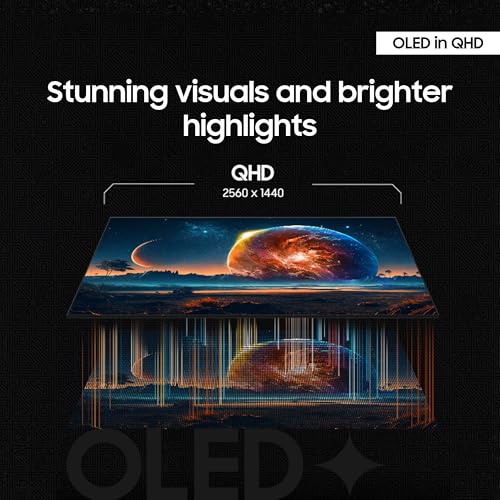 Samsung Odyssey OLED G6 (G61SD) QHD y QD-OLED 240Hz 0.03ms FreeSync Premium Pro Monitor para juegos con elegante diseño de metal, 3 años de garantía, EE. UU., LS27DG610SNXZA