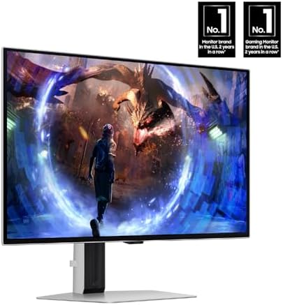 Samsung 27  Odyssey OLED G6  G60SD  Series Gaming Monitor with QHD & QD OLED  360Hz 0 03ms  AMD FreeSync Premium Pro  Anti Glare  Sleek Design  Cooling System  3 Year Warranty  LS27DG602SNXZA