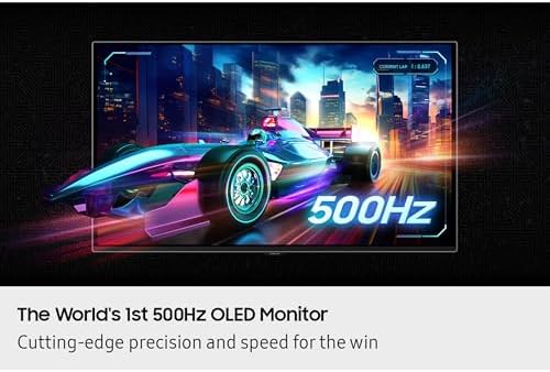 Samsung 27  Odyssey OLED G6 G60SF QHD QD OLED Gaming Monitor  500Hz Refresh Rate  0 03ms  GtG  Response Time  G Sync Compatible  VESA DisplayHDR TrueBlack 500  LS27FG602SNXZA  2025  3 Yr Warranty