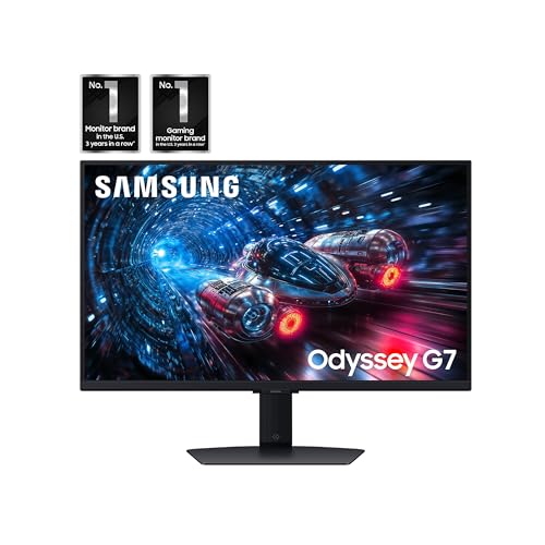 Samsung 27  Odyssey G7 G70F FHD Resolution Gaming Monitor  Fast IPS Dual Mode  4K 180Hz Refresh Rate  NVIDIA G Sync Compatible  AMD FreeSync  Premium  Ergonomic Stand  LS27FG706ENXZA