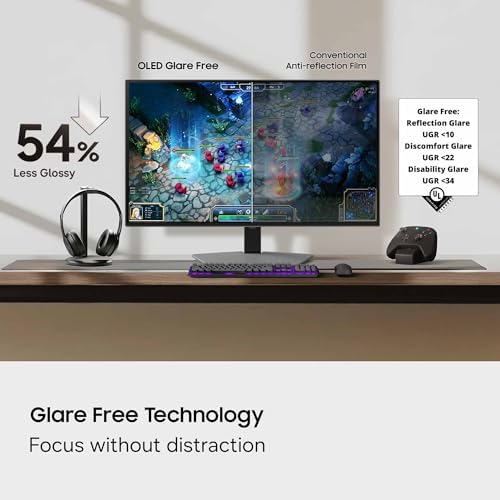 Samsung 32 Odyssey OLED G8  G80SH  Gaming Monitor   QD OLED  4K Resolution  240Hz  USB C 96W  DP 2 1  0 03ms  Glare Free  HAS/Tilt/Swivel/Pivot  OLED Safeguard   3 Year Warranty  LS32HG802SNXZA
