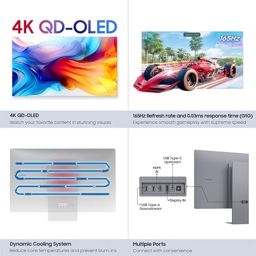 Samsung 32  OLED M9  M90SF  Smart Monitor with 4K QD OLED  165Hz  0 03ms  Gaming Hub  Samsung Vision AI  3 Yr Warranty  LS32FM902SNXZA  2025