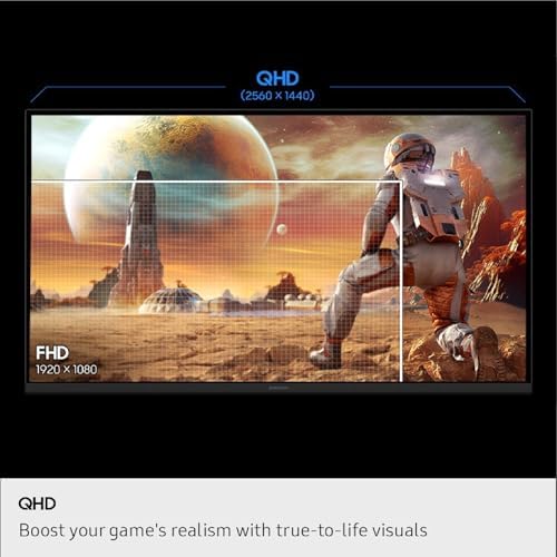 Samsung 32  Odyssey G5 G50F QHD Resolution Gaming Monitor  180Hz Refresh Rate  Fast IPS Panel  HDR10  NVIDIA G Sync Compatible  1ms Response Time  GtG   AMD FreeSync   Adjustable Stand  LS32FG502ENXZA