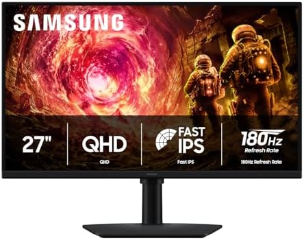 Samsung 32  Odyssey G5 G50F QHD Resolution Gaming Monitor  180Hz Refresh Rate  Fast IPS Panel  HDR10  NVIDIA G Sync Compatible  1ms Response Time  GtG   AMD FreeSync   Adjustable Stand  LS32FG502ENXZA