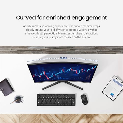 Samsung 32 inch S3  S39GD  FHD 100Hz Curved Monitor  Game Mode  Eye Saver Mode  Multiple Connectivity with HDMI Port  Built in Speakers  LS32D39DGANXZA  2025