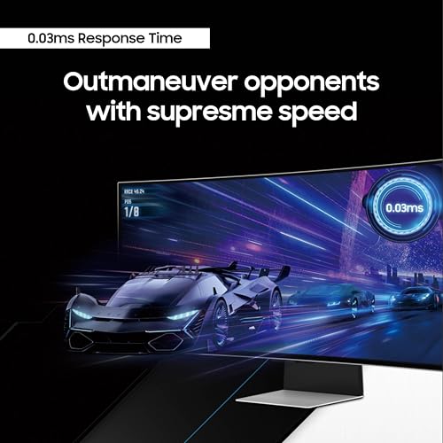 Samsung 34 Odyssey G85SB Series QD OLED Ultra WQHD Curved Gaming Monitor  175Hz  0 03ms  DisplayHDR True Black 400  AMD FreeSync Premium Pro  Advanced Game Streaming  LS34BG850SNXZA