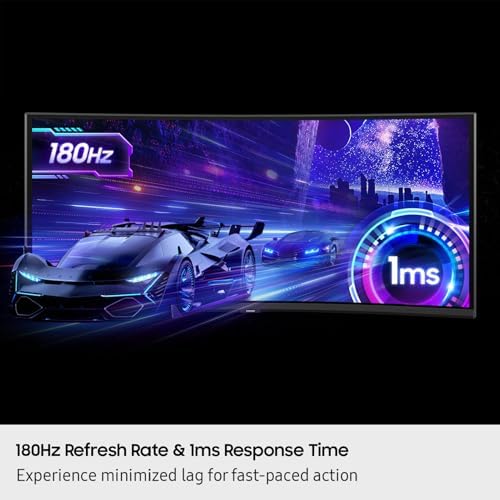 Samsung 40  Odyssey G7  G75F  WUHD Resolution  180Hz  Curved Gaming Monitor  1ms Response Time  GtG   VESA DisplayHDR  600  AMD FreeSync  Premium Pro  LS40FG75DENXZA  2025
