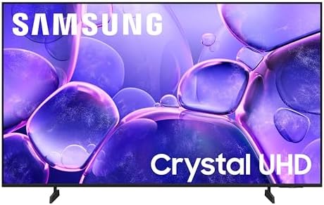 Samsung 43 Inch Class Crystal UHD U8000F 4K Smart TV  2025 Model  Endless Free Content  Crystal Processor 4K  MetalStream Design  Knox Security  Alexa Built in