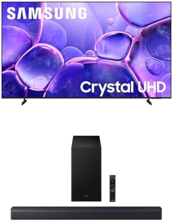 Samsung 43 Inch Class Crystal UHD U8000F 4K Smart TV  2025 Model  Endless Free Content  Crystal Processor 4K  MetalStream Design  Knox Security  Alexa Built in