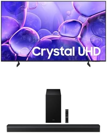 Samsung 43 Inch Class Crystal UHD U8000F 4K Smart TV  2025 Model  Endless Free Content  Crystal Processor 4K  MetalStream Design  Knox Security  Alexa Built in