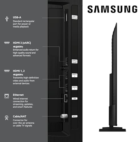 Samsung 43 Inch Class QLED Q7F Series Samsung Vision AI Smart TV  2025 Model  43Q7F  Quantum HDR  Object Tracking Sound Lite  Q4 AI Gen1 Processor  4K upscaling  Gaming Hub  Alexa Built in