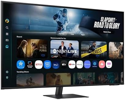 Samsung 43  Smart Monitor M7  M70F  4K UHD Display  Samsung Vision AI  Smart TV Apps  Gaming Hub  USB C  HDMI and USB A  Black  LS43FM702UNXZA  2025