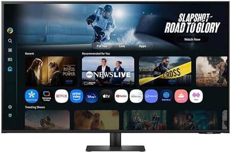 Samsung 43  Smart Monitor M7  M70F  4K UHD Display  Samsung Vision AI  Smart TV Apps  Gaming Hub  USB C  HDMI and USB A  Black  LS43FM702UNXZA  2025