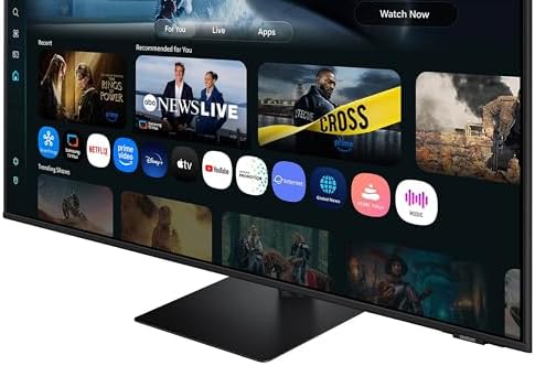 Samsung 43  Smart Monitor M7  M70F  4K UHD Display  Samsung Vision AI  Smart TV Apps  Gaming Hub  USB C  HDMI and USB A  Black  LS43FM702UNXZA  2025