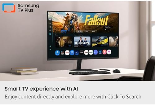 Samsung 43  Smart Monitor M7  M70F  4K UHD Display  Samsung Vision AI  Smart TV Apps  Gaming Hub  USB C  HDMI and USB A  Black  LS43FM702UNXZA  2025