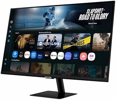 Samsung 43  Smart Monitor M7  M70F  4K UHD Display  Samsung Vision AI  Smart TV Apps  Gaming Hub  USB C  HDMI and USB A  Black  LS43FM702UNXZA  2025