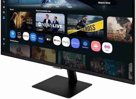 Samsung 43  Smart Monitor M7  M70F  4K UHD Display  Samsung Vision AI  Smart TV Apps  Gaming Hub  USB C  HDMI and USB A  Black  LS43FM702UNXZA  2025