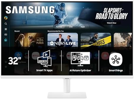 Samsung 43  Smart Monitor M7  M70F  4K UHD Display  Samsung Vision AI  Smart TV Apps  Gaming Hub  USB C  HDMI and USB A  Black  LS43FM702UNXZA  2025