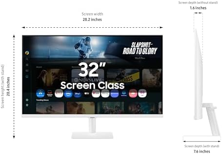 Samsung 43  Smart Monitor M7  M70F  4K UHD Display  Samsung Vision AI  Smart TV Apps  Gaming Hub  USB C  HDMI and USB A  Black  LS43FM702UNXZA  2025