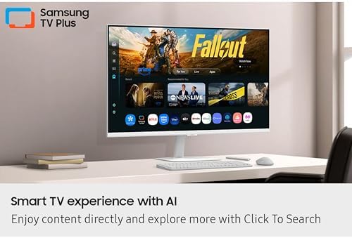 Samsung 43  Smart Monitor M7  M70F  4K UHD Display  Samsung Vision AI  Smart TV Apps  Gaming Hub  USB C  HDMI and USB A  Black  LS43FM702UNXZA  2025