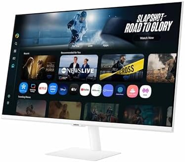 Samsung 43  Smart Monitor M7  M70F  4K UHD Display  Samsung Vision AI  Smart TV Apps  Gaming Hub  USB C  HDMI and USB A  Black  LS43FM702UNXZA  2025