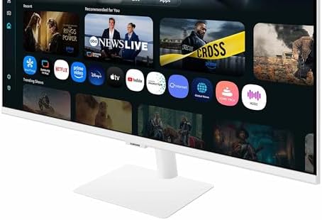 Samsung 43  Smart Monitor M7  M70F  4K UHD Display  Samsung Vision AI  Smart TV Apps  Gaming Hub  USB C  HDMI and USB A  Black  LS43FM702UNXZA  2025