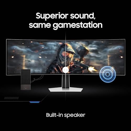 Samsung 49 Odyssey G93SC Series Curved Gaming Monitor  QD OLED  240Hz  0 03ms  DQHD  G Sync Compatible  FreeSync Premium Pro  Adjustable Stand
