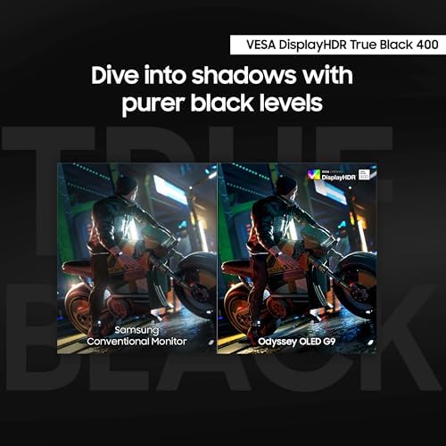 Samsung 49 Odyssey OLED G9  G91SD  Dual QHD QD OLED G Sync Compatible Curved Gaming Monitor  144Hz  0 03ms  AMD FreeSync Premium Pro  Ergonomic Stand  3 Year Warranty  LS49DG910SNXZA  2024