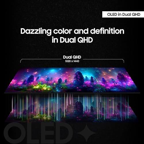 Samsung 49 Odyssey OLED G9  G91SD  Dual QHD QD OLED G Sync Compatible Curved Gaming Monitor  144Hz  0 03ms  AMD FreeSync Premium Pro  Ergonomic Stand  3 Year Warranty  LS49DG910SNXZA