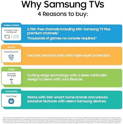 Samsung 50 Inch Class Crystal UHD U8000F 4K Smart TV  2025 Model  Endless Free Content  Crystal Processor 4K  MetalStream Design  Knox Security  Alexa Built in