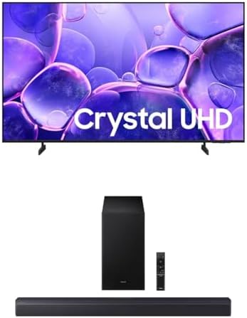 Samsung 50 Inch Class Crystal UHD U8000F 4K Smart TV  2025 Model  Endless Free Content  Crystal Processor 4K  MetalStream Design  Knox Security  Alexa Built in