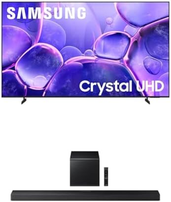 Samsung 55 Inch Class Crystal UHD U8000F 4K Smart TV  2025 Model  Endless Free Content  Crystal Processor 4K  MetalStream Design  Knox Security  Compatible with Alexa