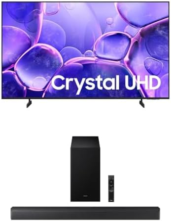 Samsung 55 Inch Class Crystal UHD U8000F 4K Smart TV  2025 Model  Endless Free Content  Crystal Processor 4K  MetalStream Design  Knox Security  Compatible with Alexa
