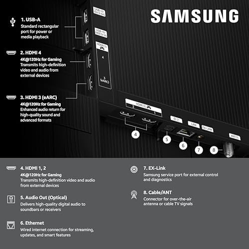 Samsung 55 Inch Class OLED 4K S85F Series  Vision AI Smart TV  2025 Model  55S85F  Object Tracking Sound Lite w/Dolby Atmos  NQ4 AI Gen2 Processor  Contour Design  Color Booster Pro  Alexa Built in