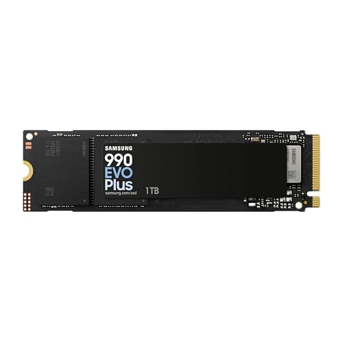 Samsung 990 EVO Plus SSD 1TB  PCIe Gen 4x4  Gen 5x2 M 2 2280  Speeds Up to 7 250 MB/s  Upgrade Storage for PC/Laptops  HMB Technology and Intelligent Turbowrite 2 0   MZ V9S1T0B/AM