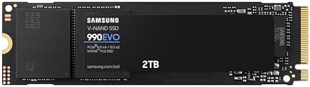 Samsung 990 EVO Plus SSD 1TB  PCIe Gen 4x4  Gen 5x2 M 2 2280  Speeds Up to 7 150 MB/s  Upgrade Storage for PC/Laptops  HMB Technology and Intelligent Turbowrite 2 0   MZ V9S1T0B/AM 