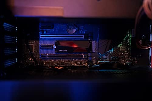 Samsung Disipador térmico 990 PRO SSD 4TB, NVMe M.2 2280, velocidades de lectura de hasta 7,450 MB/s Lo mejor para PlayStation 5 (PS5 SSD) expansión de consola MZ-V9P4T0CW