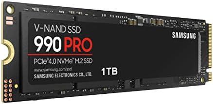 Samsung Disipador térmico 990 PRO SSD 4TB, NVMe M.2 2280, velocidades de lectura de hasta 7,450 MB/s Lo mejor para PlayStation 5 (PS5 SSD) expansión de consola MZ-V9P4T0CW