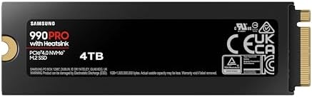 Samsung 990 PRO Heatsink SSD 4TB  NVMe M 2 2280  Read Speeds Up to 7 450MB/s Best for PlayStation 5  PS5 SSD  Console Expansion MZ V9P4T0CW