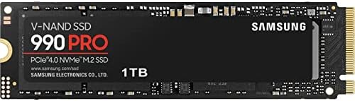 Samsung 990 PRO SSD 1TB PCIe 4 0 M 2 2280 Internal Solid State Hard Drive  Seq  Read Speeds Up to 7 450 MB/s for High End Computing  Gaming  and Heavy Duty Workstations  MZ V9P1T0B/AM