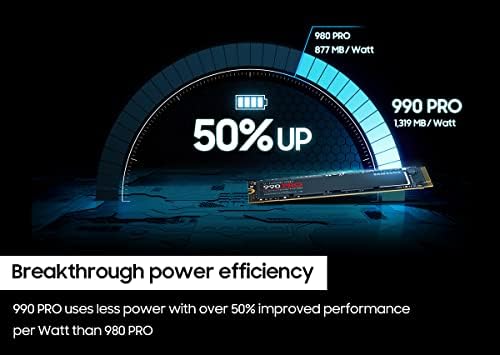 Samsung 990 PRO SSD 1TB PCIe 4 0 M 2 2280 Internal Solid State Hard Drive  Seq  Read Speeds Up to 7 450 MB/s for High End Computing  Gaming  and Heavy Duty Workstations  MZ V9P1T0B/AM