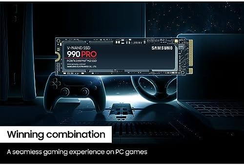 Samsung 990 PRO SSD 2TB NVMe M 2 PCIe Gen4  M 2 2280 Internal Solid State Hard Drive  Seq  Read Speeds Up to 7 450 MB/s for High End Computing  Gaming  and Heavy Duty Workstations  MZ V9P2T0B/AM